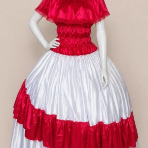 Conjunto Malandra – Cetim com Elastano e Saia 7 Metros