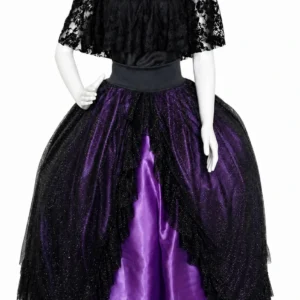 Conjunto Pomba Gira Luxo – Saia com Abertura Frontal e Tule Glitter